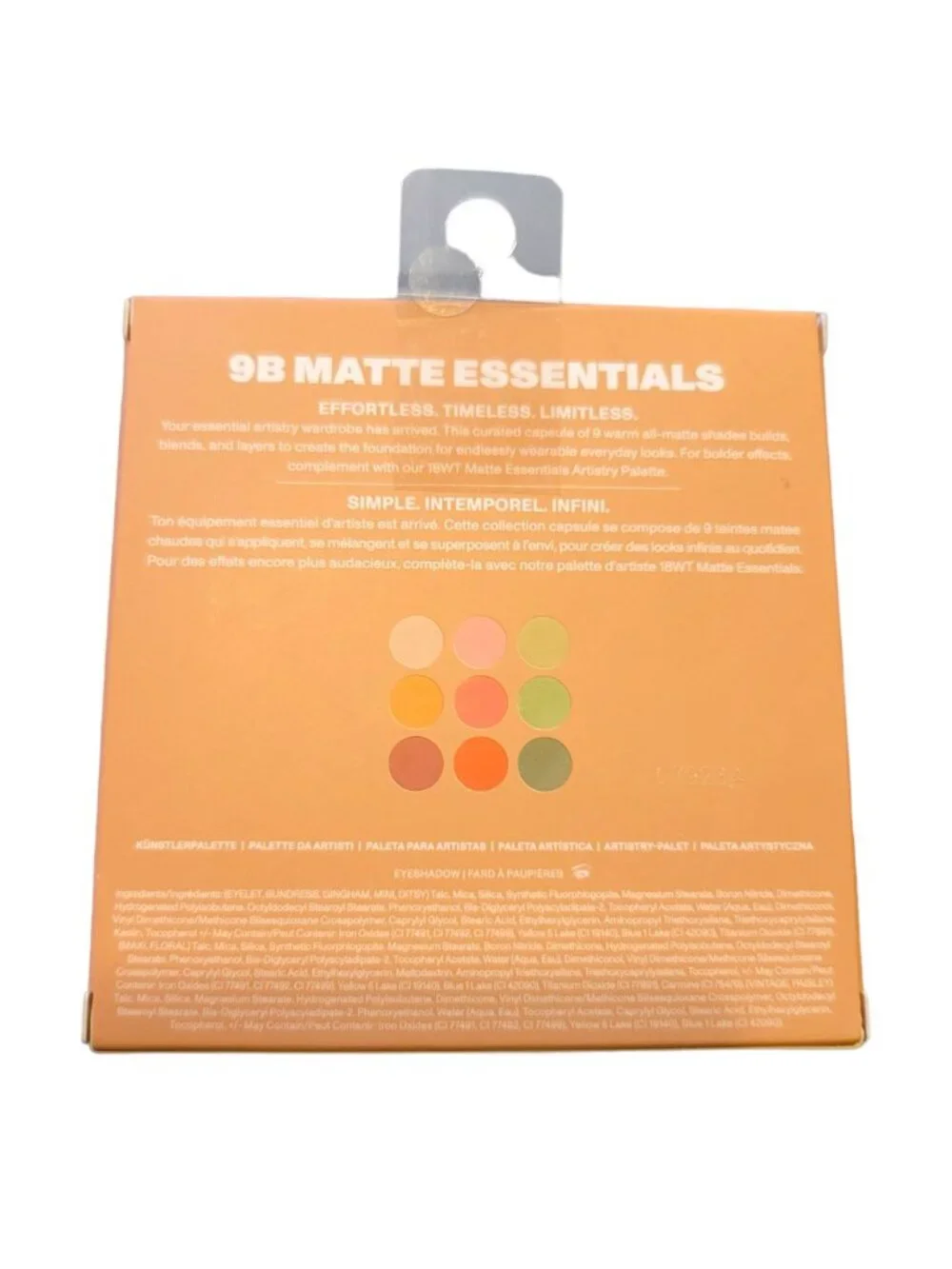 Morphe 9B Eye Shadow Palette Matte Essentials Artistry Nine Shades NIB JJ3355